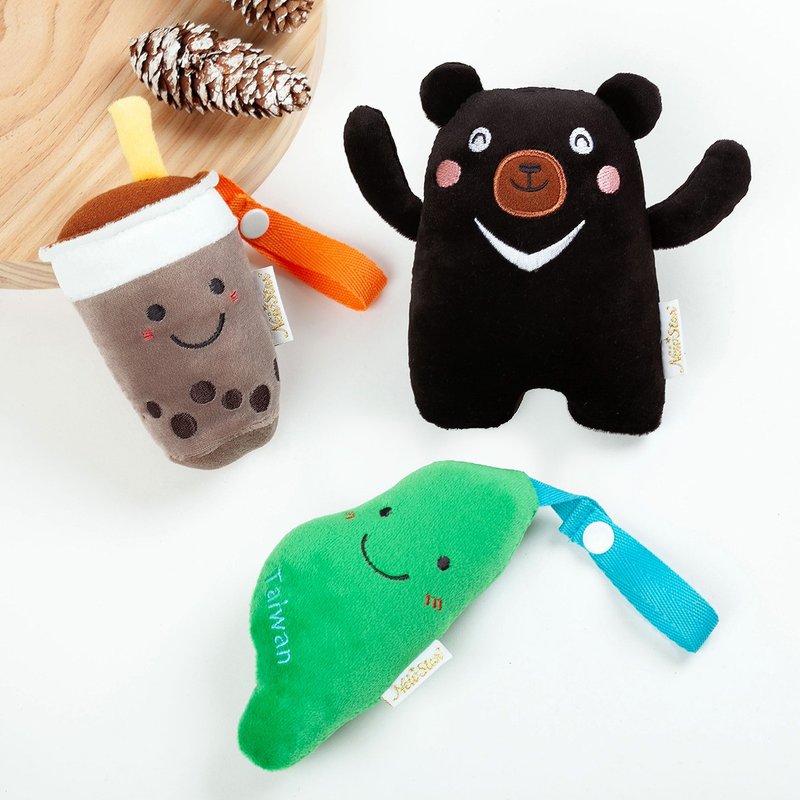 台湾特色 MIT安抚手摇铃。婴儿宝宝安抚玩具玩偶。便利挂扣吊挂带 - 玩具/玩偶 - 其他材质 多色