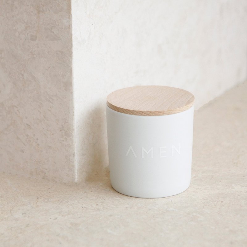 AMEN | 脉轮 06 Third Eye 眉心轮茉莉花香氛蜡烛 - 蜡烛/烛台 - 瓷 白色