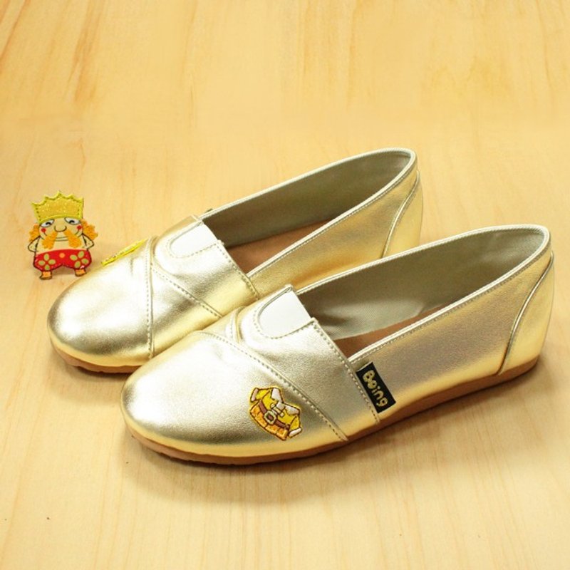 故事方便鞋 – 金色国王的新衣(大人款) - 女款休闲鞋 - 真皮 金色
