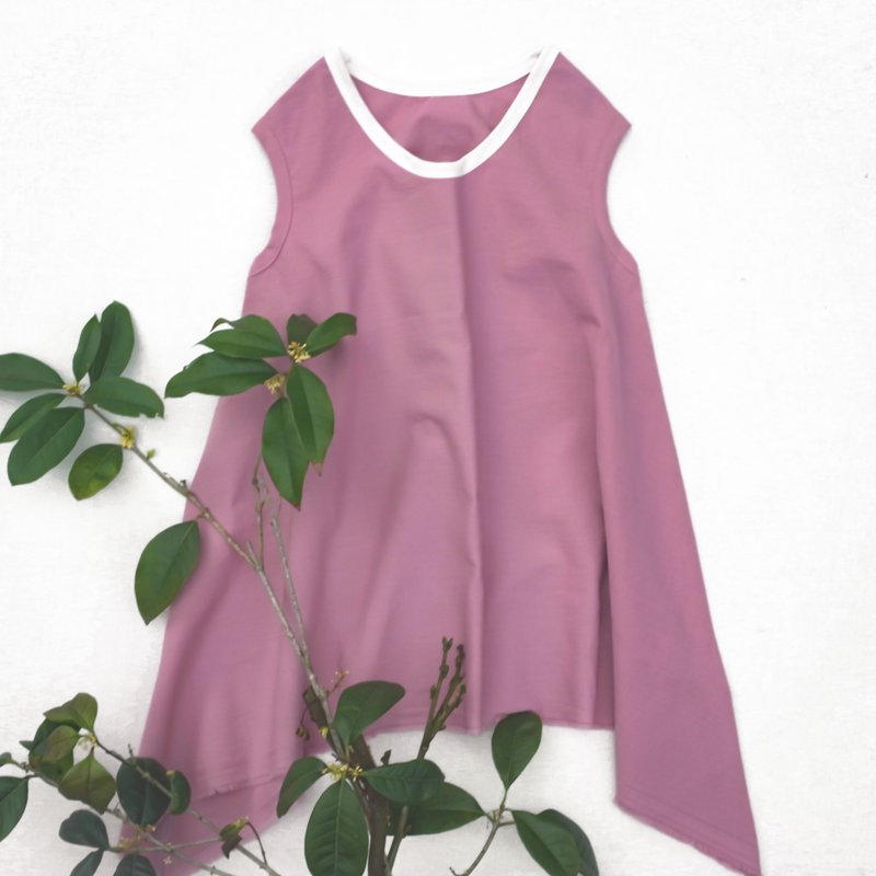 毛边裙 - 童装裙 - 棉．麻 粉红色