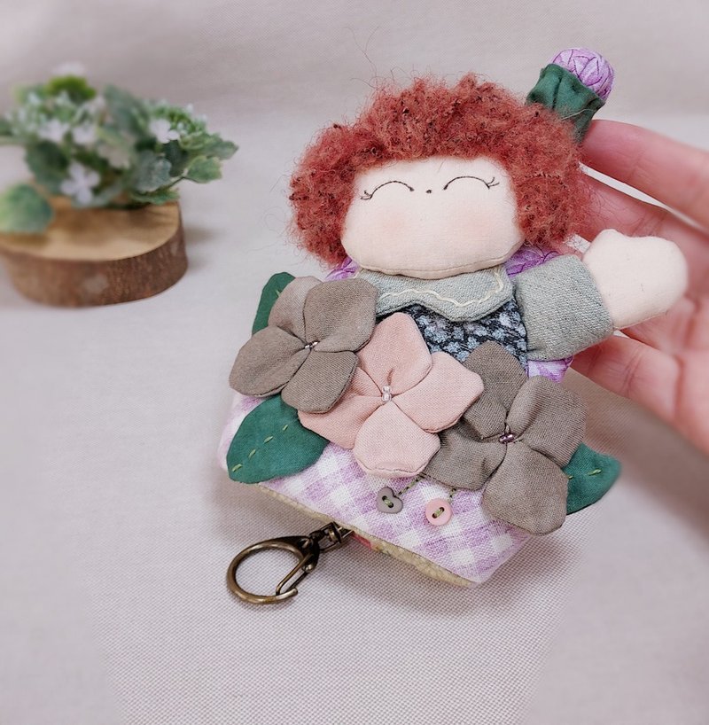 紫阳花小娃钥匙包 - 钥匙链/钥匙包 - 棉．麻 多色