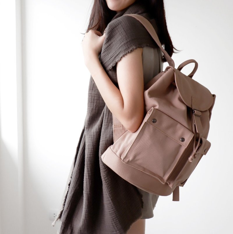 Backpack - brown - 后背包/双肩包 - 棉．麻 咖啡色