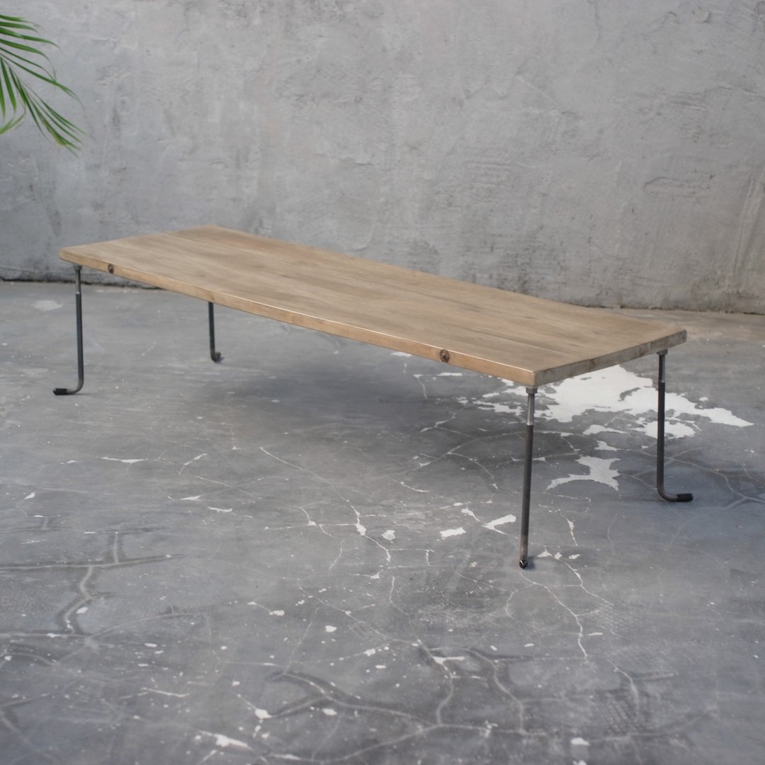 wood iron table 33.5*137*43 - 餐桌/书桌 - 木头 咖啡色