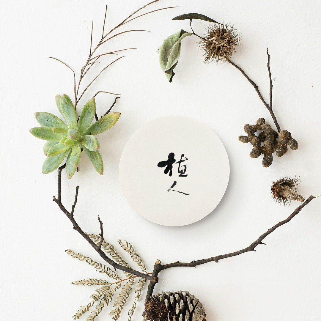 【快速出货】植人 | 书法手写字  硅藻土抗菌吸水杯垫 盆栽垫 - 杯垫 - 环保材料 