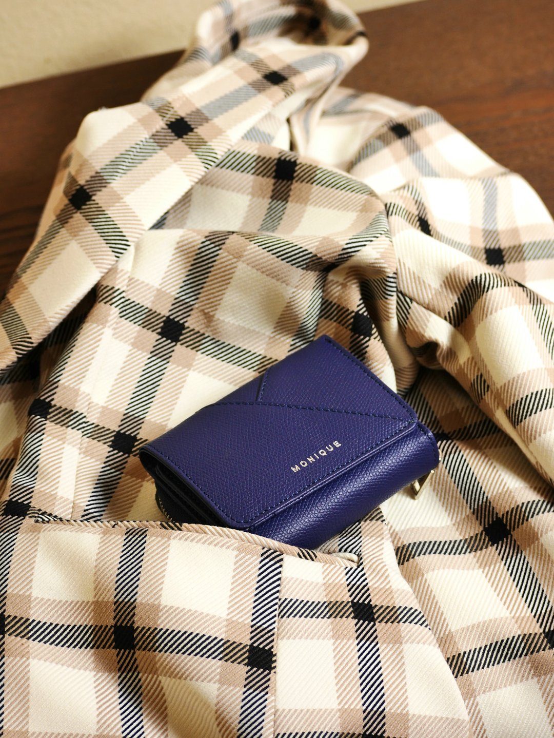 真皮短夹 Ellie Mini Wallet / Navy Blue 海军蓝 - 皮夹/钱包 - 真皮 蓝色