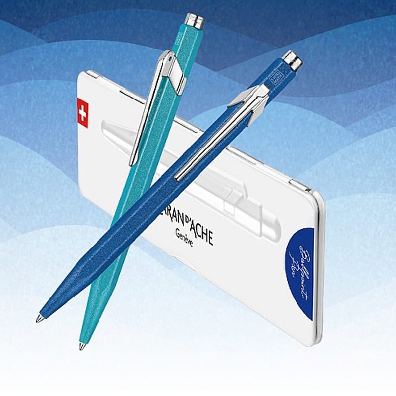 CARAN DACHE 卡塔尔 844 COLORMAT-X 自动铅笔,海洋蓝 免费刻字服务 - 铅笔/自动铅笔 - 铝合金 蓝色