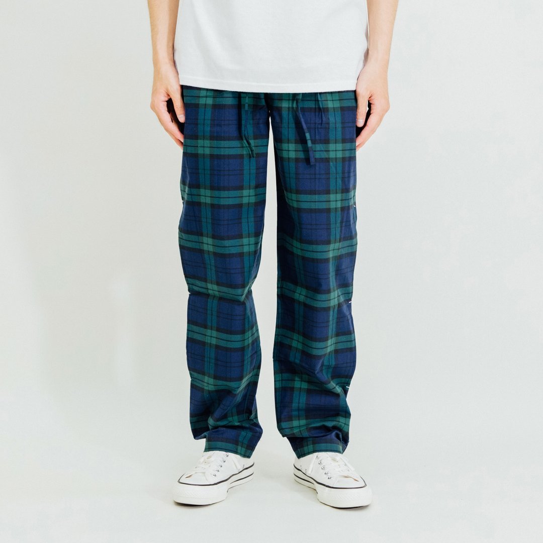 Literaria Automotive－侧散热格纹长裤 Side-vented Trousers - 男士长裤 - 棉 
