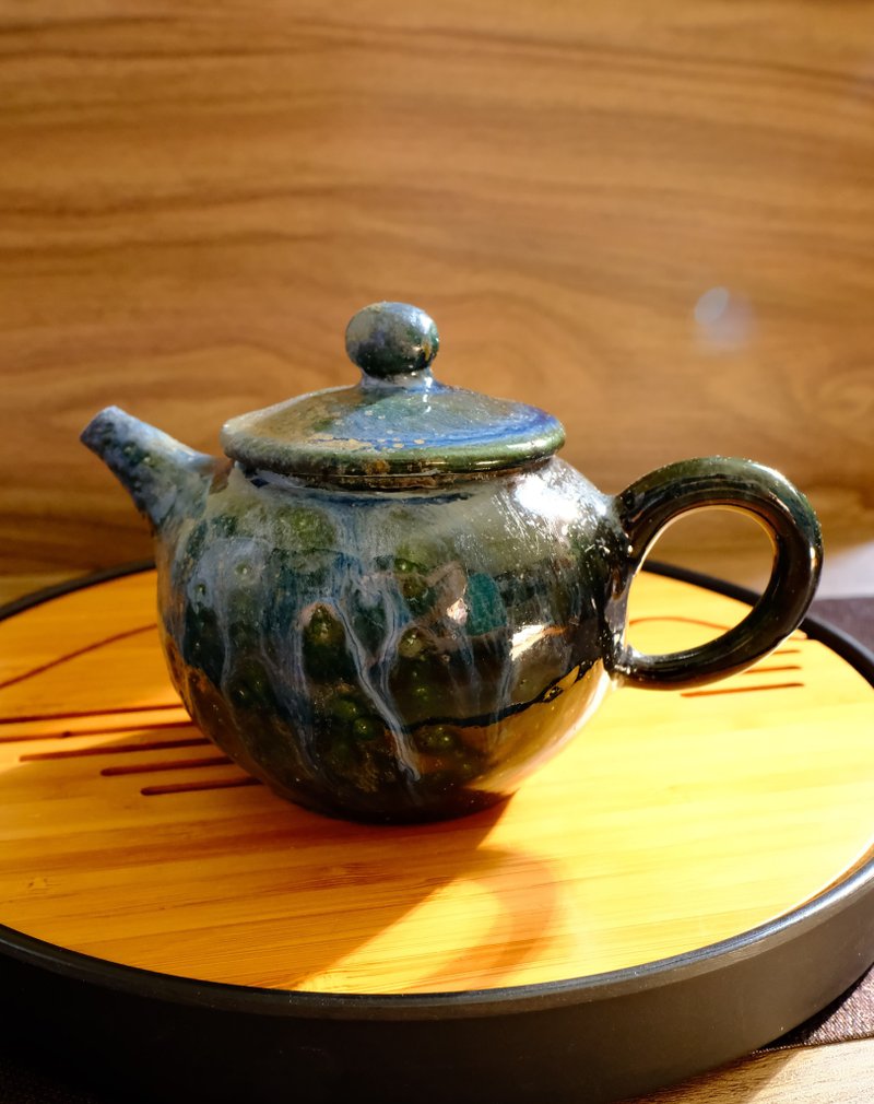 柴烧陶壶 - 海碧蓝陶壶 - - 茶具/茶杯 - 陶 蓝色