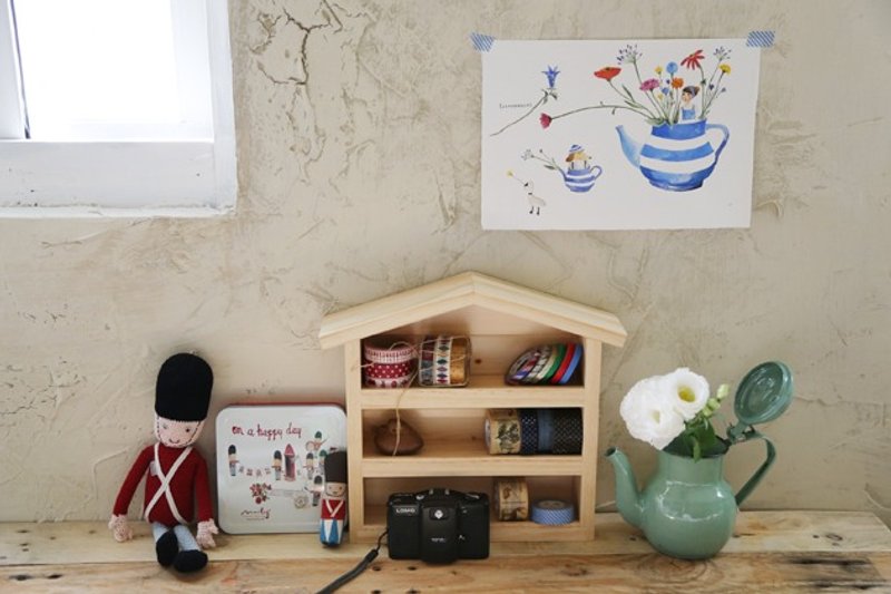 木头小房子 (可收纳纸胶带) - 纸胶带 - 木头 咖啡色