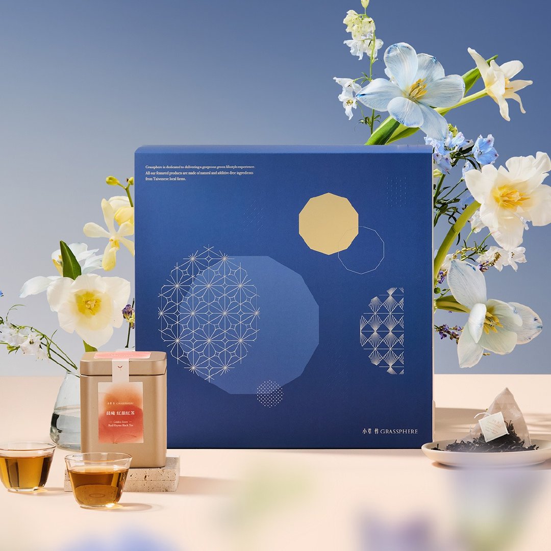 【LUNAR FACETS 03】小草作中秋限定礼盒 双红果韵礼 - 茶 - 新鲜食材 蓝色