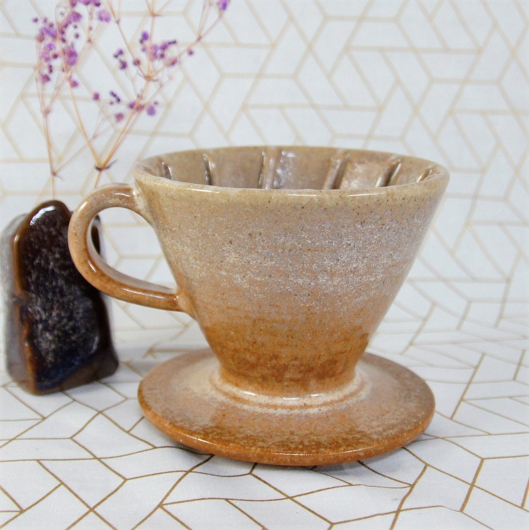 圆锥形咖啡滤杯 - 咖啡杯/马克杯 - 陶 橘色
