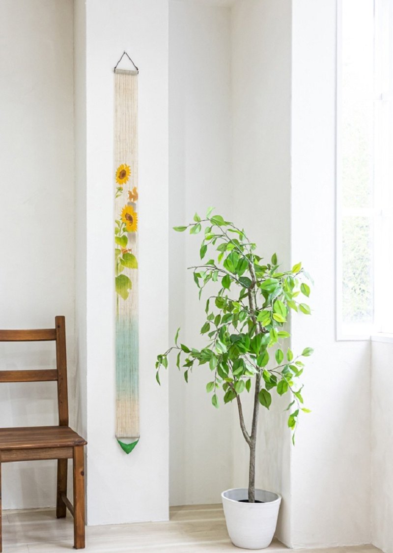 京都手绘细亚麻吊饰-向日葵种子 - 摆饰 - 棉．麻 