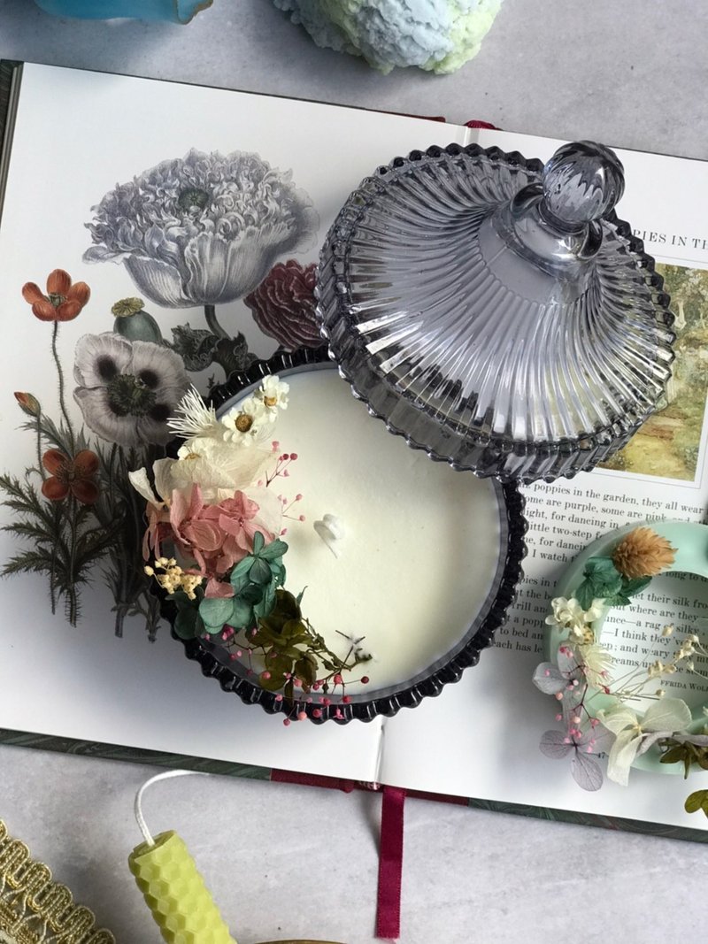 【体验】干燥花容器蜡烛x镜面扩香砖/1人即可开课/手作蜡烛体验课程 - 蜡烛/香氛 - 蜡 