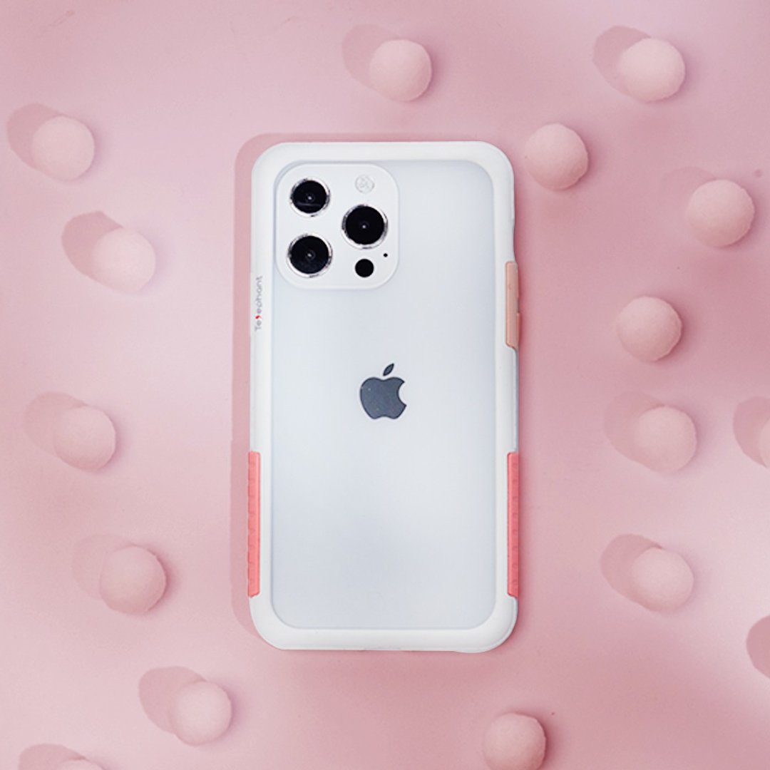 送品牌挂绳 iPhone 13 系列 NMD抗污防摔手机壳-白玫瑰 - 手机壳/手机套 - 塑料 白色