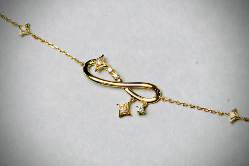 18K 未来大无限钻石手链 - 手链/手环 - 贵金属 金色