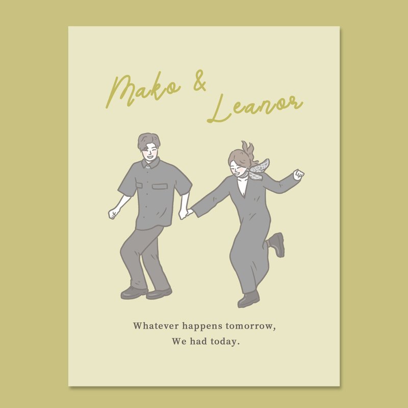 【简约款】电子档 | 婚纱似颜绘 婚纱插画 定制插画 - 电子手绘真人画像/绘画/插画 - 其他材质 