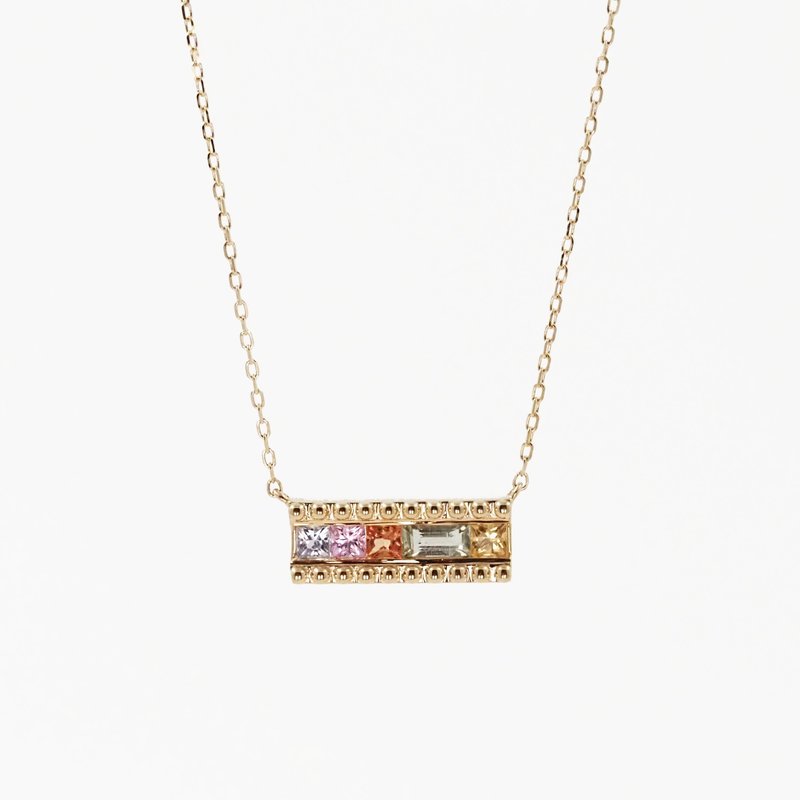 Bar Necklace | 长形钻石颈链 | 18K 黄金 - 项链 - 贵金属 多色
