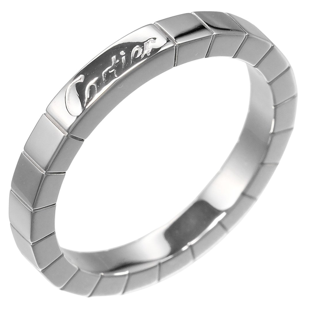【日本直送】Cartier 卡地亚 戒指 Lamé 16.5号 戒指 K18WG 铂金 18K白金 约6.4g CARTIER【中古】A级 - 戒指 - 贵金属 银色