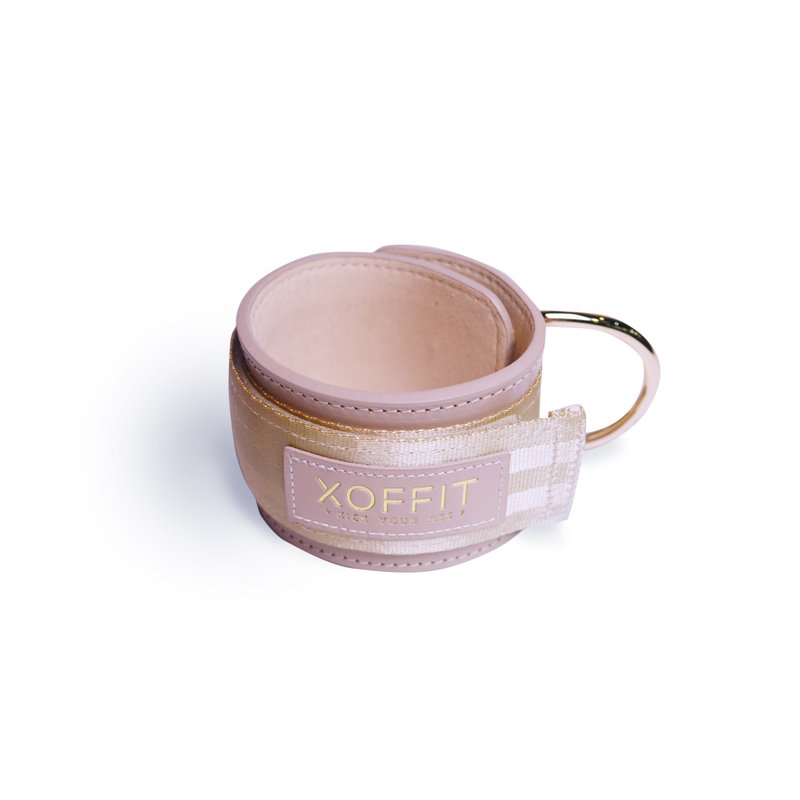 【XOFFIT】健身脚踝扣蜜臀脚环 奶茶金 - 运动/健身用品 - 真皮 