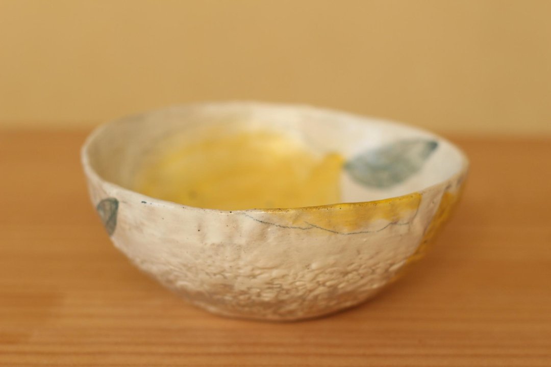Made to order. Powdered lemon salad bowl. - 碗 - 陶 