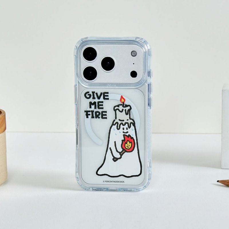 Percentage燃烧蜡烛抗黄防摔MagSafe iPhone手机壳 - 手机壳/手机套 - 塑料 多色