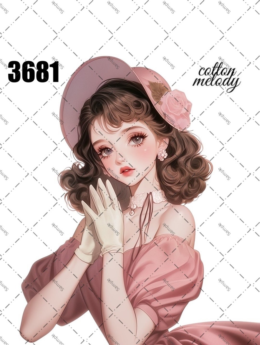 original sticker no.3681 人物贴纸 原创贴纸 原创人物贴纸 装饰贴纸 cotton melody - 贴纸 - 纸 