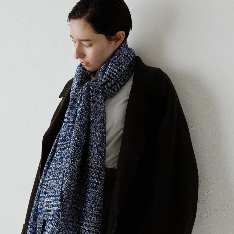 8色编拈羊毛围巾-蓝色(数量有限 售完为止) - 围巾/披肩 - 羊毛 蓝色