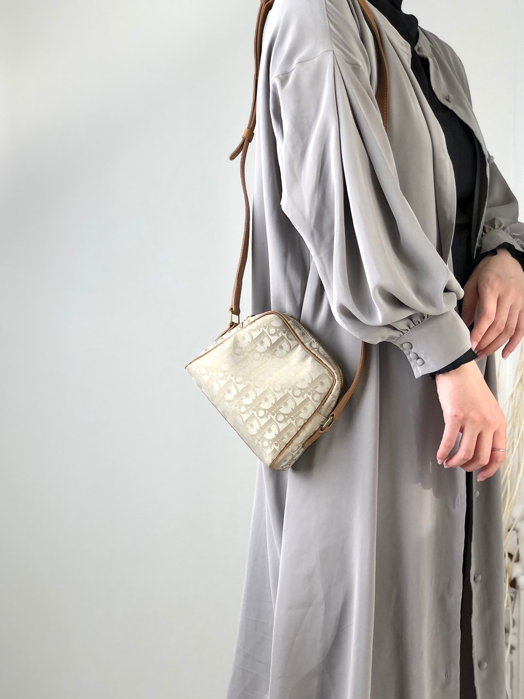 【日本直送，名牌包装】Christian Dior Christian Dior Trotter 单肩包 米色提花 wgf86n - 侧背包/斜挎包 - 真皮 咖啡色