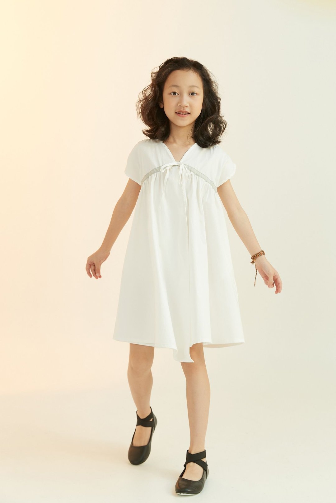 渡假无袖绑带洋装(白/4A-10A) - 童装礼服/连衣裙 - 棉 白色
