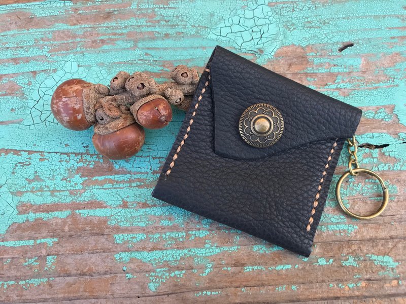 革外零钱包 - 零钱包 - 真皮 黑色