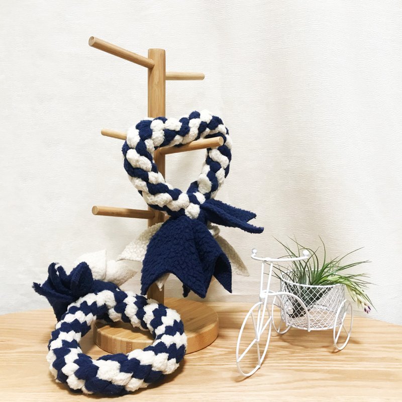【手作玩具】刷毛麻花结绳玩具 啃咬玩具 磨牙玩具 狗玩具 - 玩具 - 聚酯纤维 多色