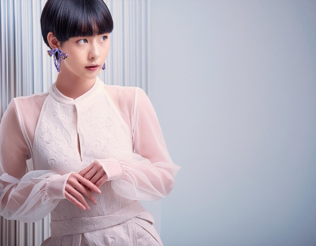 Drooping ribbon 7:03PM    Tarelbo - 耳环/耳夹 - 纸 蓝色