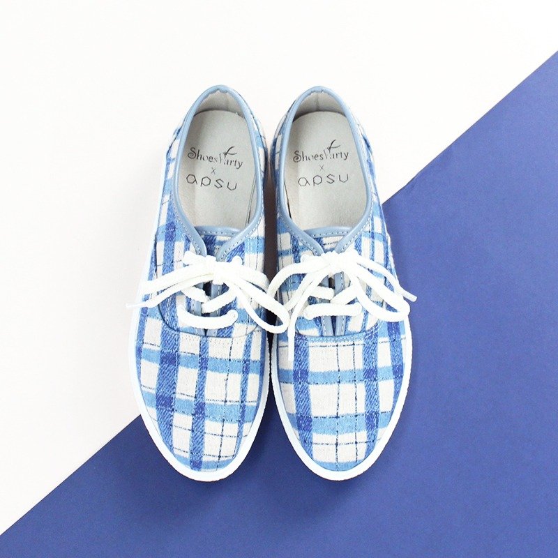 Shoes Party 海上男儿打赤膊绑带厚底休闲鞋 /手工订制/日本布料/M2-16010F - 女款休闲鞋 - 棉．麻 