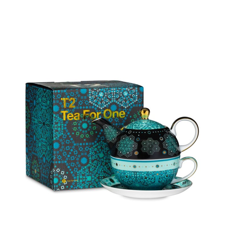 【T2 tea】魔幻摩洛哥系列_单人杯壶套组 (绿色) - 茶具/茶杯 - 瓷 