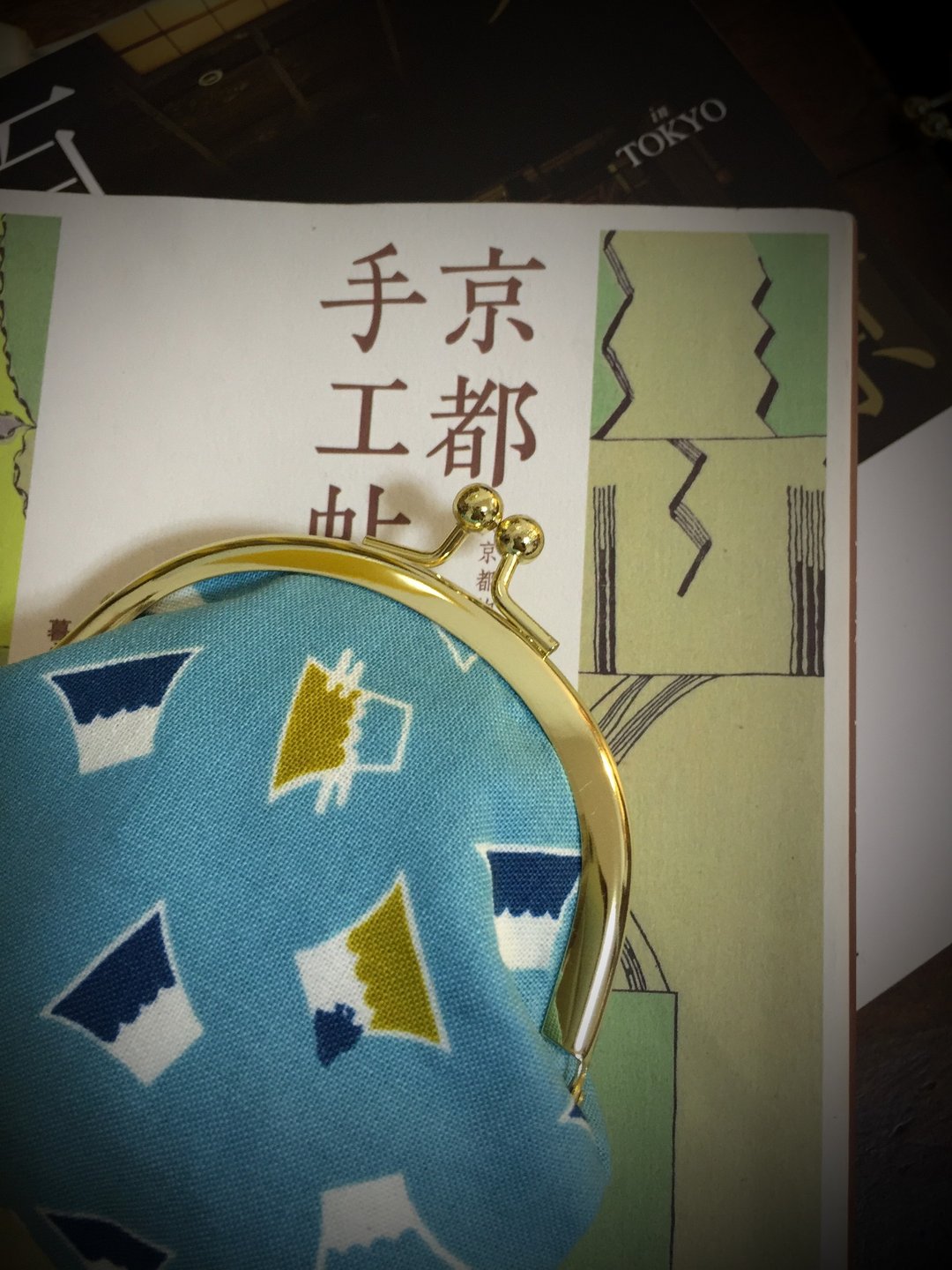 日本富士山小口金包【そらの色】 - 零钱包 - 棉 蓝色