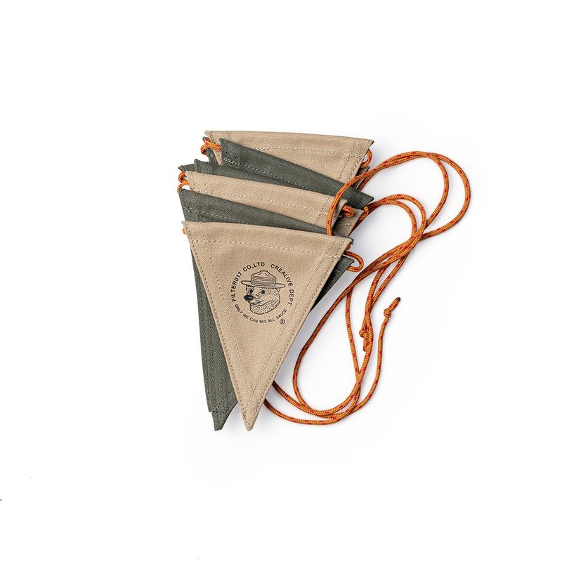 Filter017 Waxed Canvas Flag Garland 上蜡帆布三角旗绳 - 露营用品 - 棉．麻 