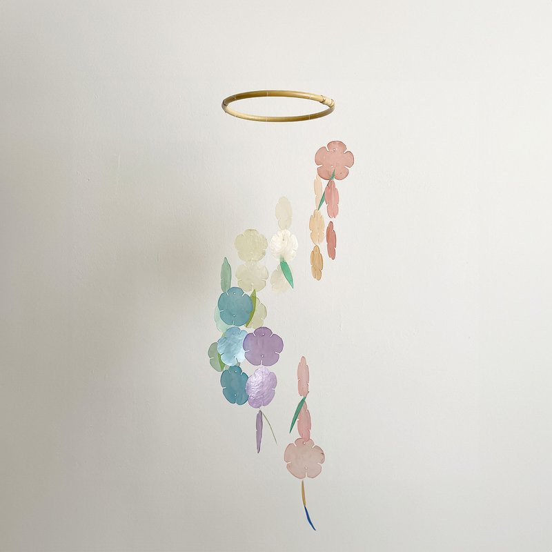 DIY套件|非洲花Xyl-彩虹-花|贝壳风铃手机|#1-382 - 其他 - 贝壳 多色