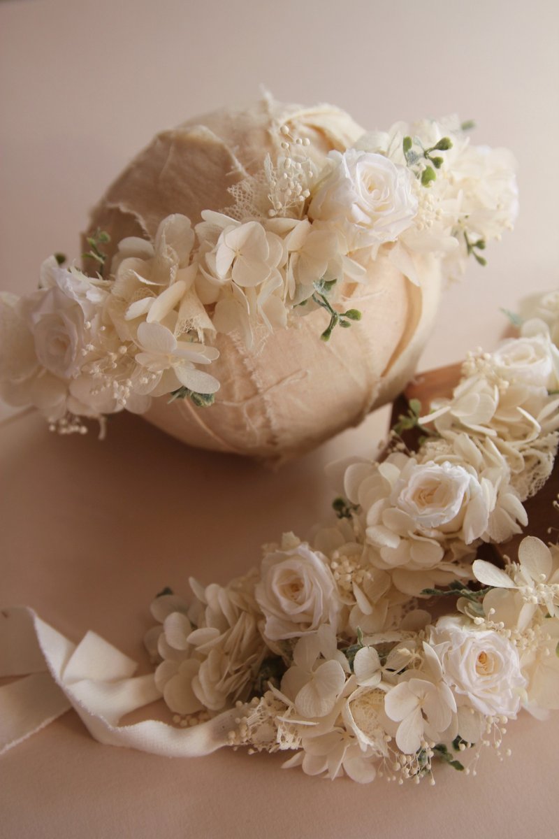 婴儿头带 宝宝头带 婴儿头饰 头饰 弥月礼物 弥月头饰 百日宴头饰 - 婴儿帽/发带 - 棉．麻 粉红色