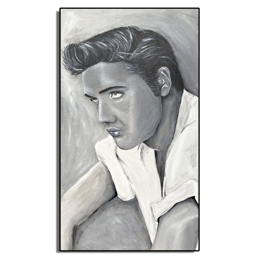 Elvis Presley Original Wall Art, King of Rock and Roll Painting, 猫王普雷斯利绘画 - 海报/装饰画/版画 - 棉 多色