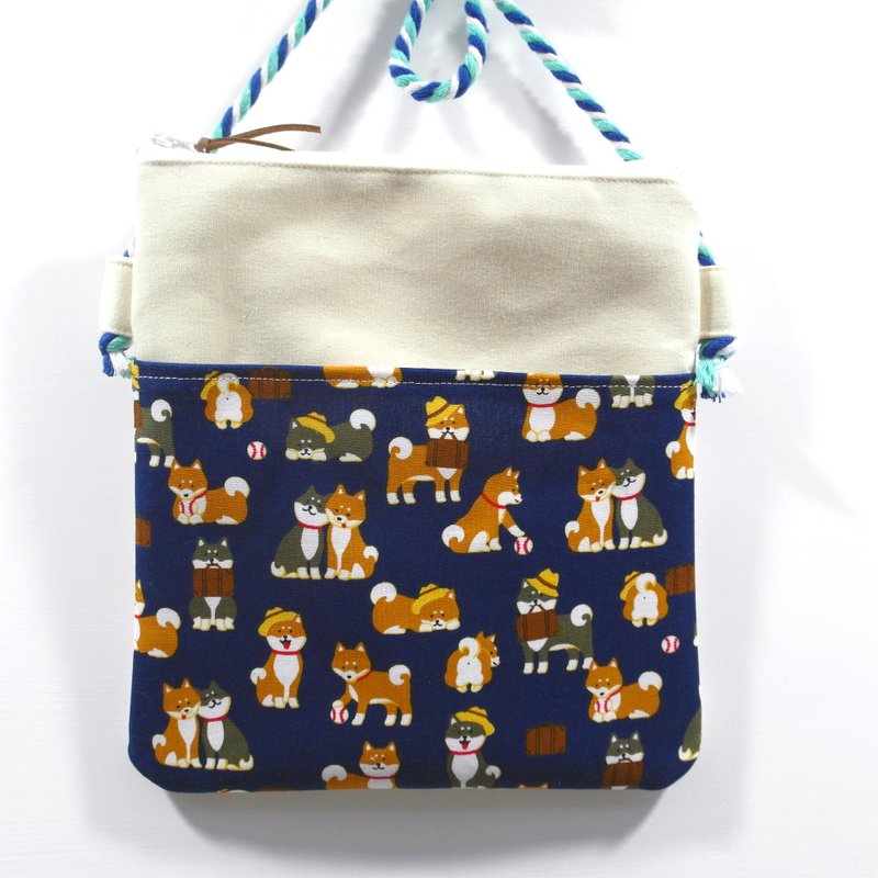 旅行中的柴柴◎旅行包◎MIX - 侧背包/斜挎包 - 纸 蓝色