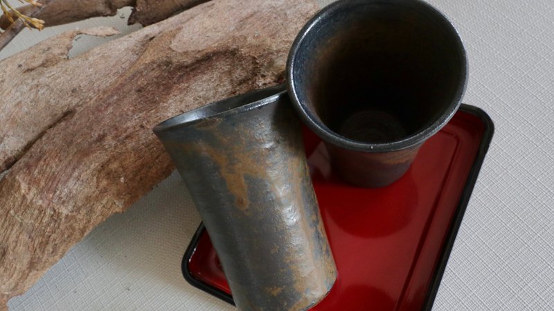 夕暮长杯 | 长仓家之作 . 日本小系烧 - 茶具/茶杯 - 陶 
