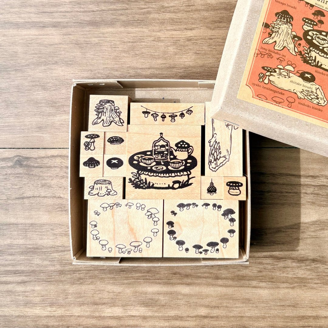 茶会印章组 / stamp set / 印章,插画邮票,文具,文具,文具,纸制品 - 印章/印台 - 橡胶 多色