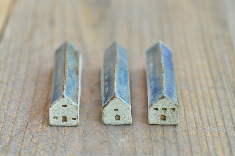 A little house / blue - 筷子/筷架 - 陶 蓝色