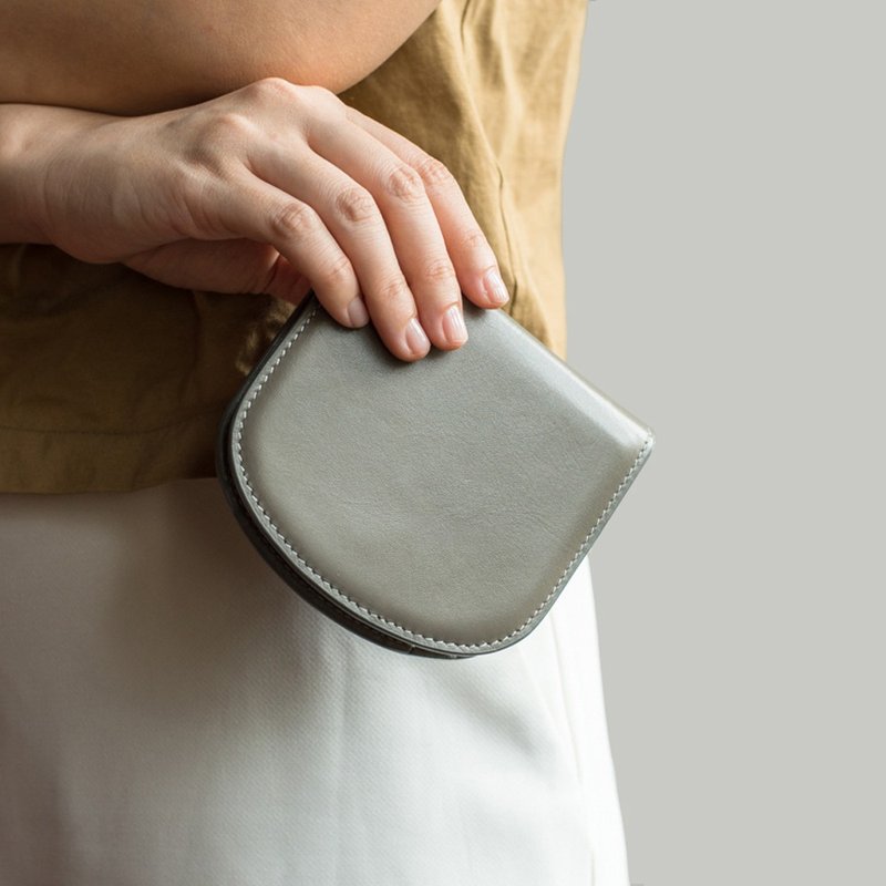 ARCH slim leather wallet in Earth grey - 皮夹/钱包 - 真皮 灰色