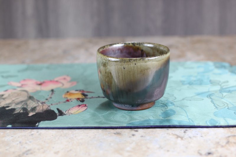 【沐春生活】天然落灰 柴烧茶碗 名家叶敏祥手作 150ml - 茶具/茶杯 - 瓷 