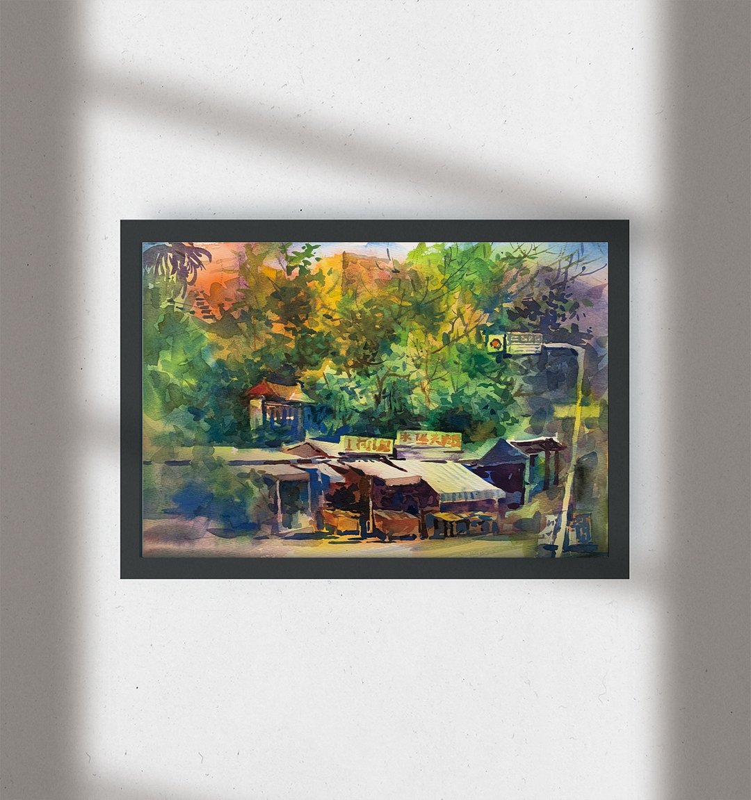 【水彩】十分老街街道 - 海报/装饰画/版画 - 纸 