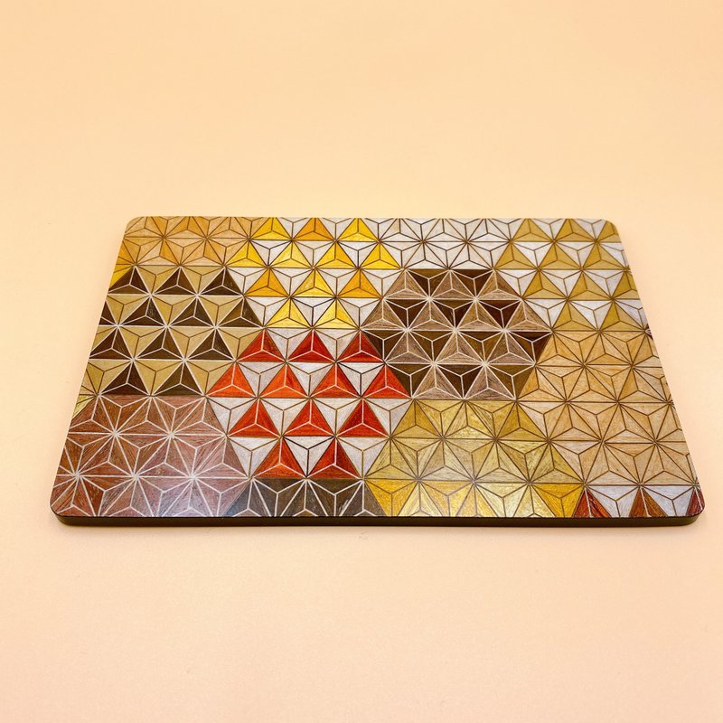 【箱根寄木细工】日本工艺品 鼠标垫 - 鼠标垫 - 木头 咖啡色