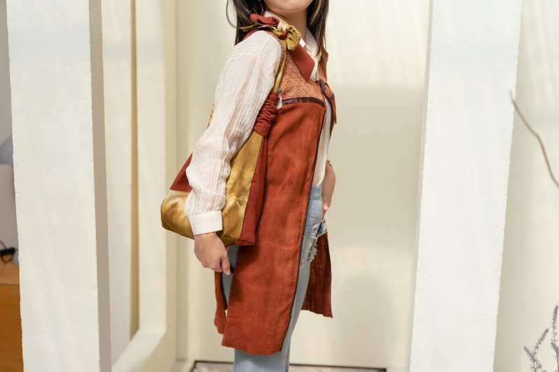 Shoulder Bag organic colored by Mangrove / Christmas gifts bags / Christmas idea - 手提包/手提袋 - 棉．麻 咖啡色