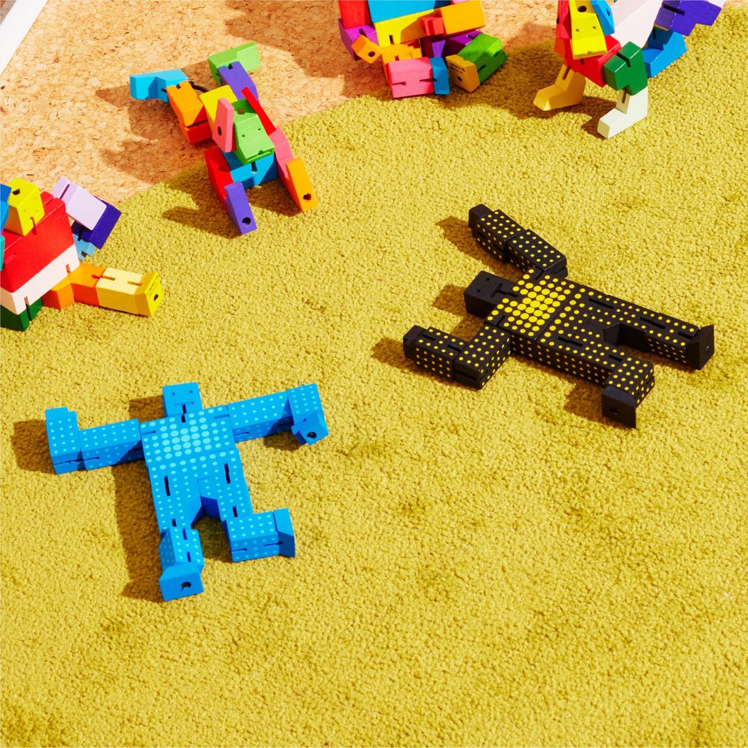 Cubebot 酷比人【限定点点款】木制变形积木机器人益智儿童节礼物 - 玩偶/公仔 - 木头 