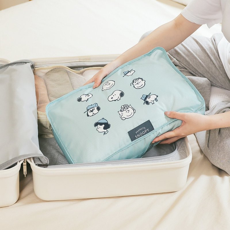 Peanuts史努比可折旅行收纳包 M Size好朋友-Snoopy折叠行李收纳 - 行李箱/行李箱保护套 - 聚酯纤维 多色